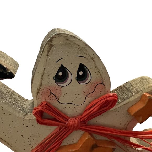 Handmade Happy Halloween Wooden Ghost & Bat Decoration - Picture 4 of 7